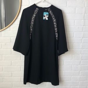 Embellished shift dress